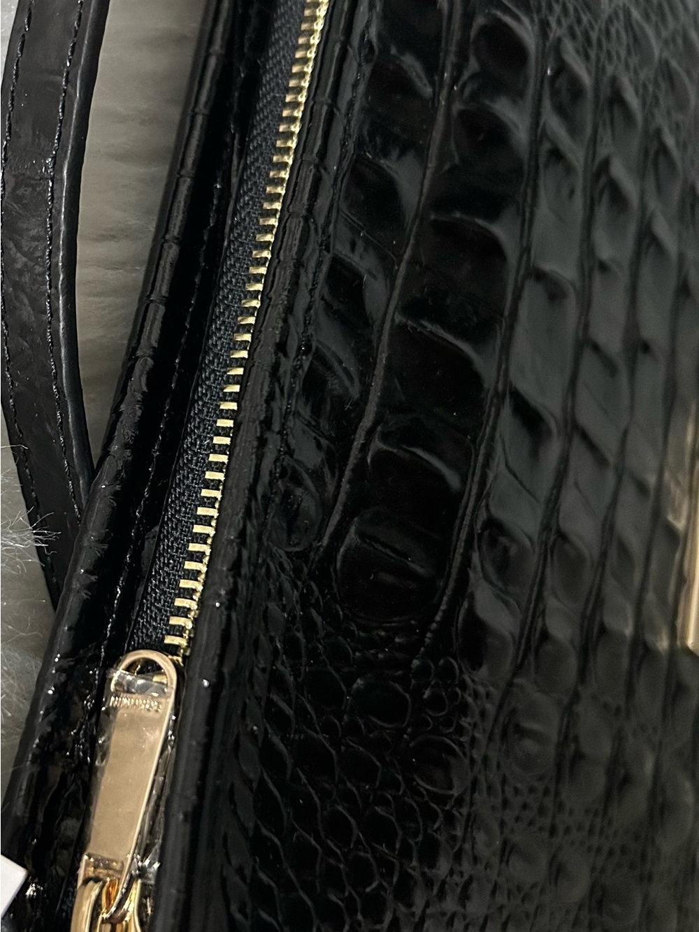 NWT BRAHMIN Small Melbourne Lorelei, Small Croc Shoulder Bag with Gold Hardware - Picture 6 of 11